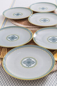  RUBİ PORSELEN DUBAİ 6'LI PASTA TABAĞI