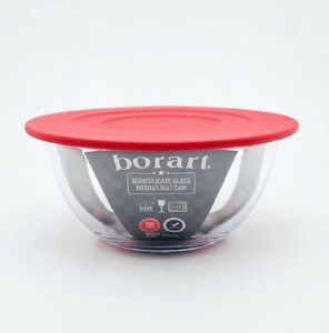 BORART KIRMIZI KAPAKLI YUVARLAK KAR.KABI 3385cc #1