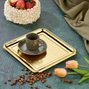  COOKER DÖVME DESEN GOLD KARE TEPSİ