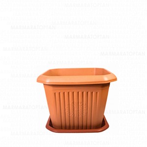 HAK PLASTİK SAKSI KARE NO:1 1LT