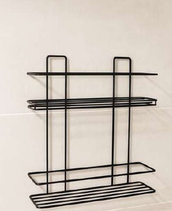 PARMEVA 2 KATLI DÜZ ŞAMPUANLIK SİYAH