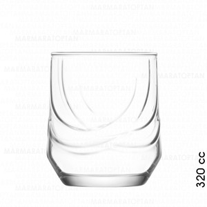 LAV LV-ELT15F 6\'LI ELİT CAM VİSKİ BARDAĞI 320cc