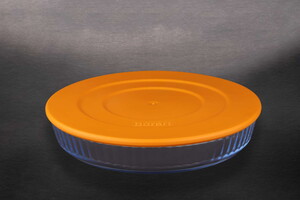  BORART YUVARLAK KAPAKLI KÜÇÜK OPTİK DESENLİ TEPSİ