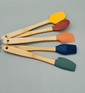  CKM SİLİKON 5'Lİ AHŞAP SAPLI MİNİ SPATULA SET