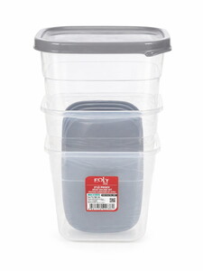 FOLY LİFE PEGGY  DİKDÖRTGEN 3'LÜSAKLAMA KABI SETİ 3200-2600-2000ml