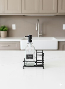 LUCA MİA SELİS STANDLI SİYAH SIVI SABUNLUK 