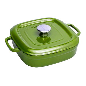 SÜREL  DÖKÜM KARE SIĞ TENCERE DEGRADE KOYU YEŞİL 26cm