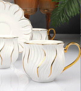 KOSOVA WHİTE ALTIN 6'LI KAHVE FİNCAN TAKIMI