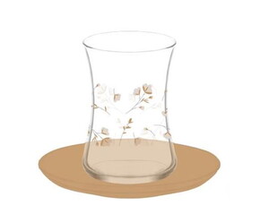 LAV LIFE BEYAZ ÇİÇEKLİ 12'Lİ ÇAY SETİ DUR306*DMT270