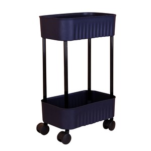  KRD HOME LİZBON 2 KATLI TEKERLEKLİ ORGANİZER SİYAH