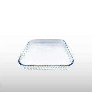 BORART TEKLİ KÜÇÜK PETEK DESENLİ KARE TEPSİ