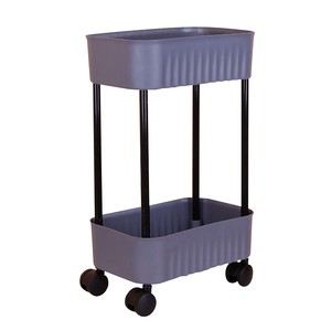 KRD HOME LİZBON 2 KATLI TEKERLEKLİ ORGANİZER GRİ