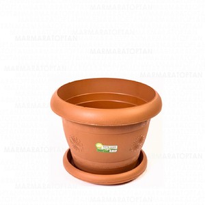 HAK PLASTİK SAKSI YUVARLAK ANTİK NO:2 2,5LT