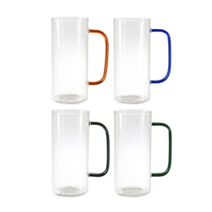 DELI GLASSWARE GPB31-380/L4 BOROSILIKAT RENKLİ 4LÜ CAM KUPA 380ml