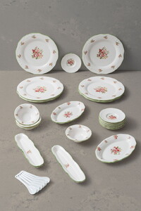  RUBİ PORSELEN LOVERA  26 PARÇA 6 KİŞİLİK KAHVALTI TAKIMI