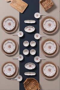  RUBİ PORSELEN LOVERA  26 PARÇA 6 KİŞİLİK KAHVALTI TAKIMI