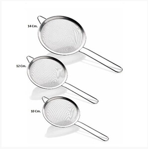 TOGO 3'LÜ ŞEF TEK KULP SÜZGEÇ SETİ (10cm/12cm/14cm)