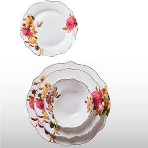  PEROTTİ ROSE GARDEN BONE 24 PARÇA 6 KİŞİLİK YEMEK TAKIMI