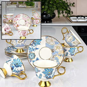 KOSOVA JOYSE 6'LI AYAKLI FİNCAN TAKIMI