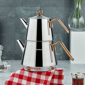  COOKER BİANCO ORTA ÇAYDANLIK TAKIMI BAKIR