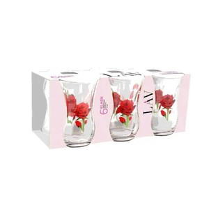 LAV 6\'LI GÜLLÜ ÇAY BARDAĞI