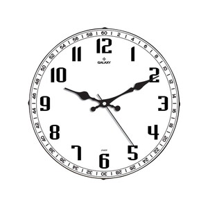 GALAXY-1968 BOMBE CAMLI DUVAR SAATİ 35 CM