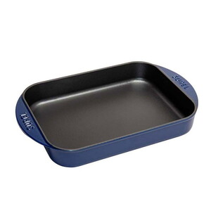  SÜREL DÖKÜM DİKDÖRTGEN DÜZ TEPSİ PARLAK KOYU MAVİ 23-31cm