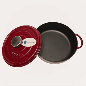 SÜREL DÖKÜM YUVARLAK TENCERE SATEN BORDO 24cm