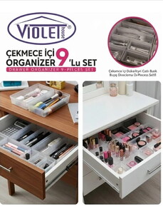 VİOLET STİLL 9'LU ÇEKMECE İÇİ ORGANİZER SETİ