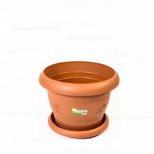 HAK PLASTİK SAKSI YUVARLAK ANTİK NO:1 1,5LT