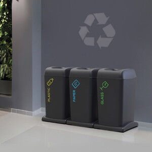  SMARTWARE SOFT 3'LÜ GRİ GERİ DÖNÜŞÜM KUTUSU 40 LİTRE