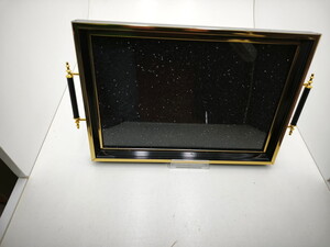  AVRORA SİYAH SİMLİ ALTIN RENK TEPSİ