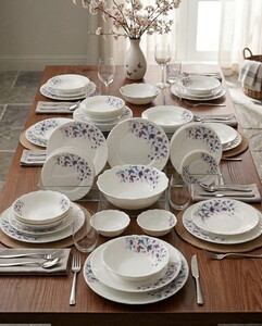 HİLLAND KELEBEK OPAL ÇİÇEKLİ 24 PARÇA YEMEK TAKIMI
