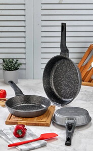 COOKER 3'LÜ ANTRASİT DÖKÜM TAVA SETİ