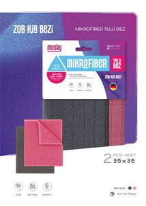 MUSKY MİKROFİBER 2'Lİ TELLİ ZOR KİR BEZİ