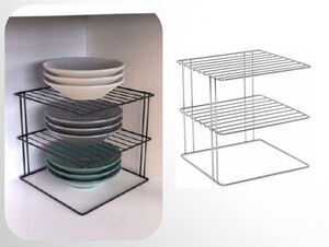 PARMEVA 2 KATLI DOLAP İÇİ DÜZENLEYİCİ RAF SİYAH