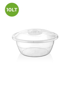 SEV PLASTİK ŞEFFAF KAPAKLI HAMURLUK 10LT NO:2