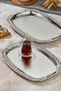 COOKER 2'Lİ ÇİÇEK DESENLİ TEPSİ