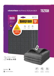 MUSKY MİKROFİBER 3'LÜ MUTFAK TEZGAH BEZİ