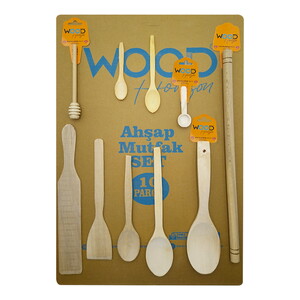 WOOD HORİZON AHŞAP 10 PARÇA MUTFAK SETİ