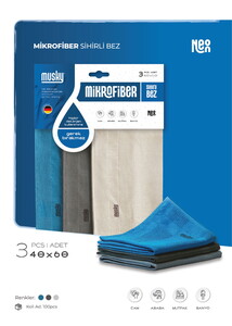 MUSKY MİKROFİBER 3'LÜ NEON SİHİRLİ BEZ