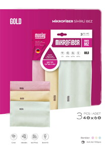 MUSKY MİKROFİBER 3'LÜ GOLD SİHİRLİ BEZ