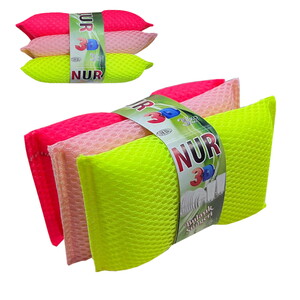 NUR 3D BULAŞIK SÜNGERİ 3'LÜ