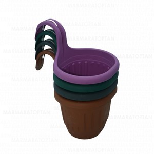 HAK PLASTİK GÜNEŞ ASMALI NATUREL KÜÇÜK SAKSI