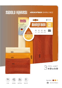 MUSKY MİKROFİBER 3'LÜ ANADOLU KAHVESİ SİHİRLİ BEZ