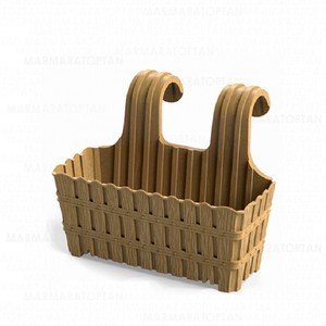 VİOLET BAMBU ASKILI BALKON SAKSI 65cm