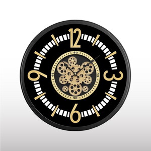  GALAXY ÇARKLI SİYAH ÇERÇEVELİ DUVAR SAATİ