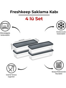  MEFA FRESHKEEP 4'LÜ SAKLAMA KABI 1,3 LT