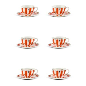 PEROTTİ BALAT 6 KİŞİLİK PORSELEN KAHVE FİNCAN TAKIMI