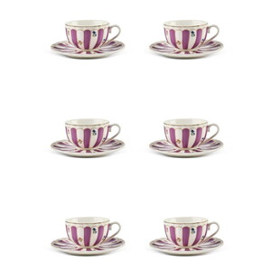  PEROTTİ BALAT 6 KİŞİLİK PORSELEN KAHVE FİNCAN TAKIMI